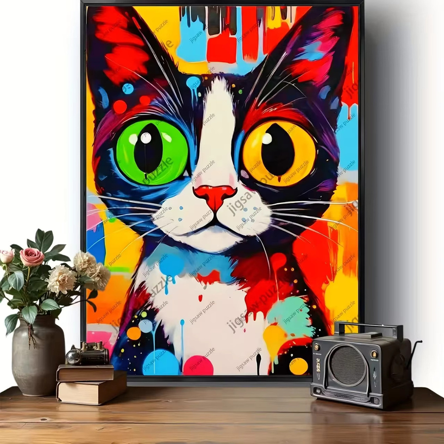 AZNM Puzzle, Katzen-Design, Bunt / Mehrfarbig - Bild 4