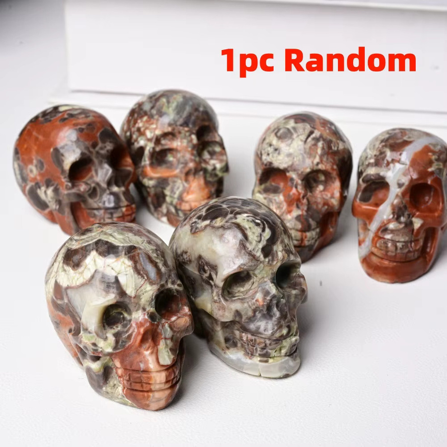 Natürlicher Geld-Achat-Schädel von CrystalHola in Mehrfarbig für Gothic-Heimdekoration und Schmuckherstellung - Bild 3