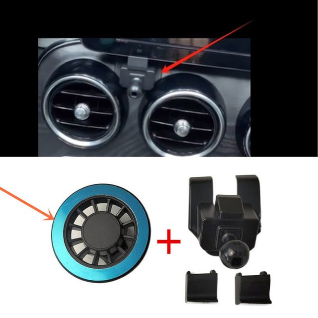 Magnetische Smartphone-Halterung aus ABS-Material für Mercedes-Benz C-Klasse W205 und GLC X253, Schwarz - Bild 1