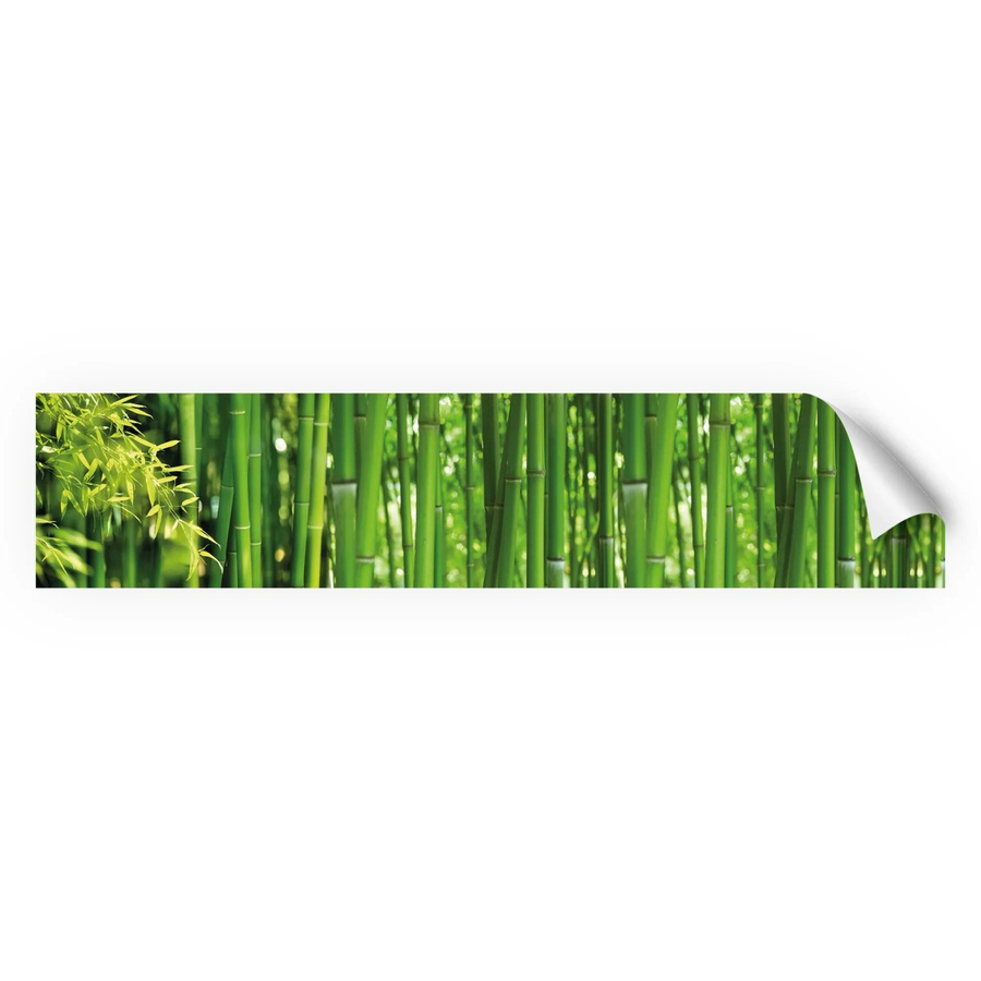 Myspotti Küchenrückwandfolie Bambus in Holzoptik, Selbstklebend, Farbe: Grün, B: 280 cm, H: 60 cm - Bild 2