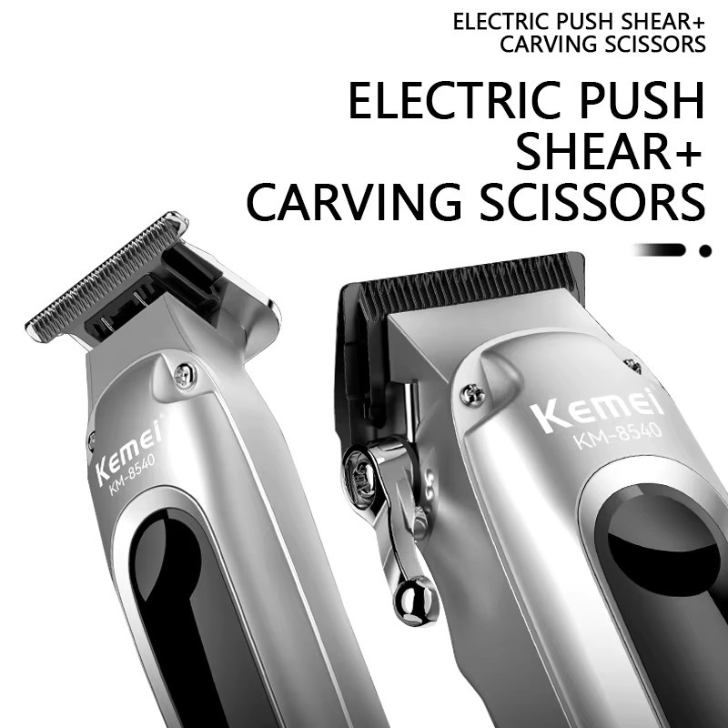 Kemei KM-8540 Professioneller elektrischer Haarschneider und Trimmer für Männer in Silber - Bild 3