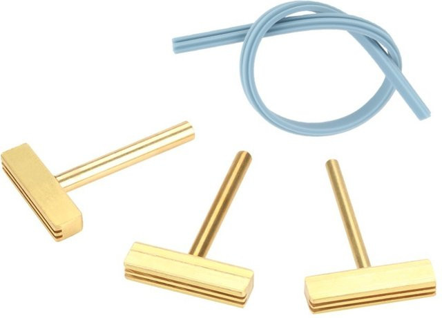 3er-Set Flache Lötspitzen für Heißpress-Lötkolben in Gold, Leistungsstufen 30 W, 40 W und 60 W für Kabel und Band - Bild 1
