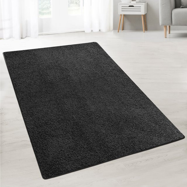 Karat homeliving Shaggy-Teppich Barcelona Schwarz - Bild 1