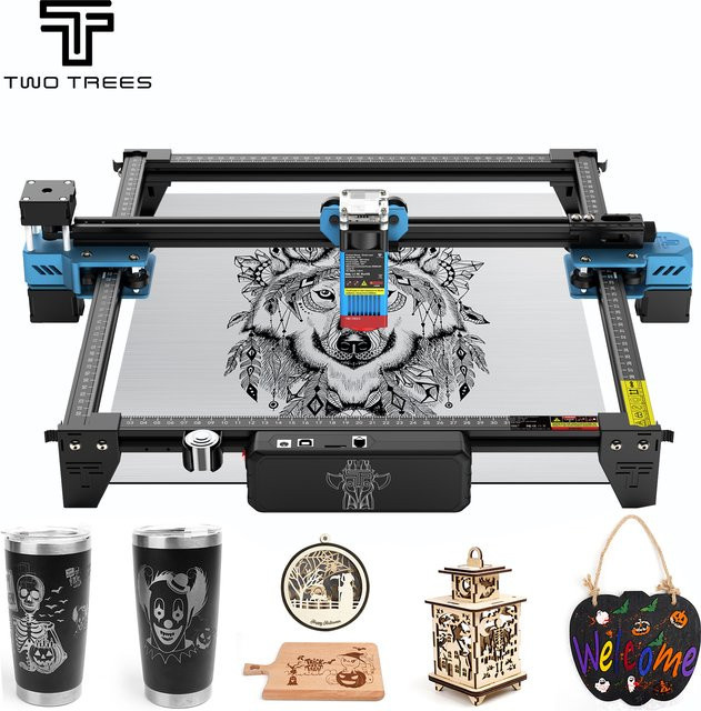 Twotrees CNC Laser Gravurmaschine mit 40W/80W Leistung und Wifi-Steuerung zum Schneiden von Holz, MDF, Acryl und Metall - Bild 1