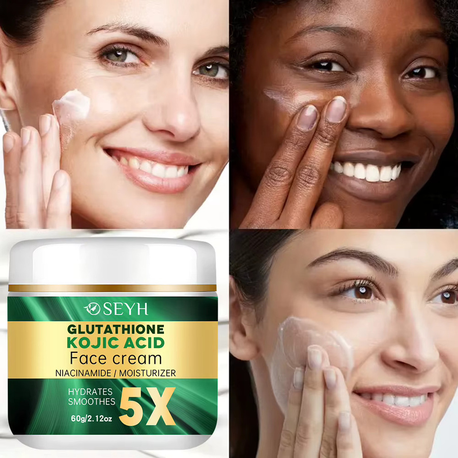 SEYHZE 5X Hydrating Glutathione Kojic Acid Moisturizing Cream, Kollagen, Hyaluronsäure, Unisex - Bild 2