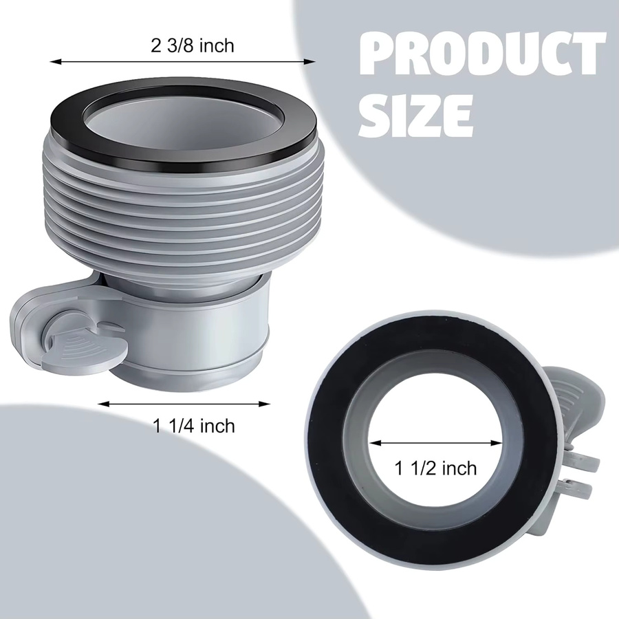 Intex Poolschlauchadapter mit Kolbenventil in Grau für Sandpumpen und Schwimmbadzubehör - Bild 2