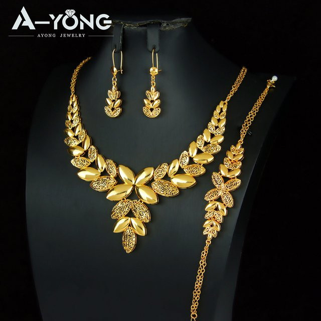 A-YONG AYONG JEWELRY Schmuck-Set, 24k vergoldet, Gold, Damen, Vintage - Bild 1