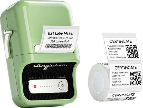 NIIMBOT B21 Pro Wireless Thermodrucker Bluetooth Labeldrucker Grün - Bild 1