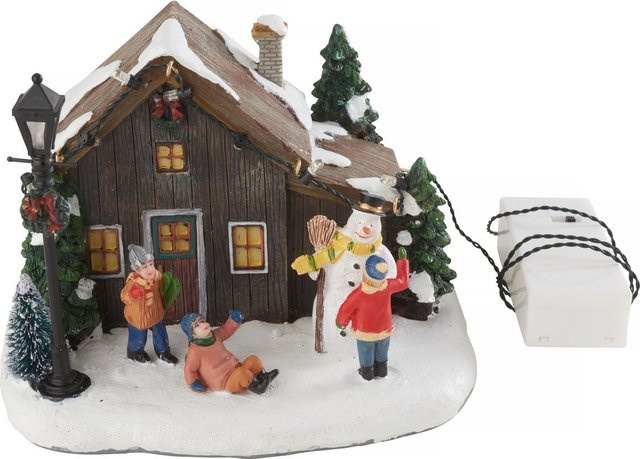 VBS Miniatur Haus im Schnee aus Polyresin für deine weihnachtliche Tischdekoration - Bild 1