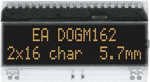 DISPLAY VISIONS 7-Segment-Anzeige EADOGM162S-A, 2 Ziffern, Schwarz, 5.57mm, 3.3 V / 5V - Bild 1