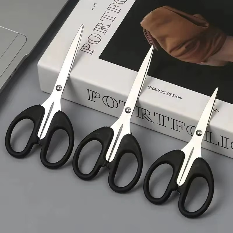 Edelstahl Schere für Büro, Schule und DIY-Handwerk in Schwarz - Bild 2