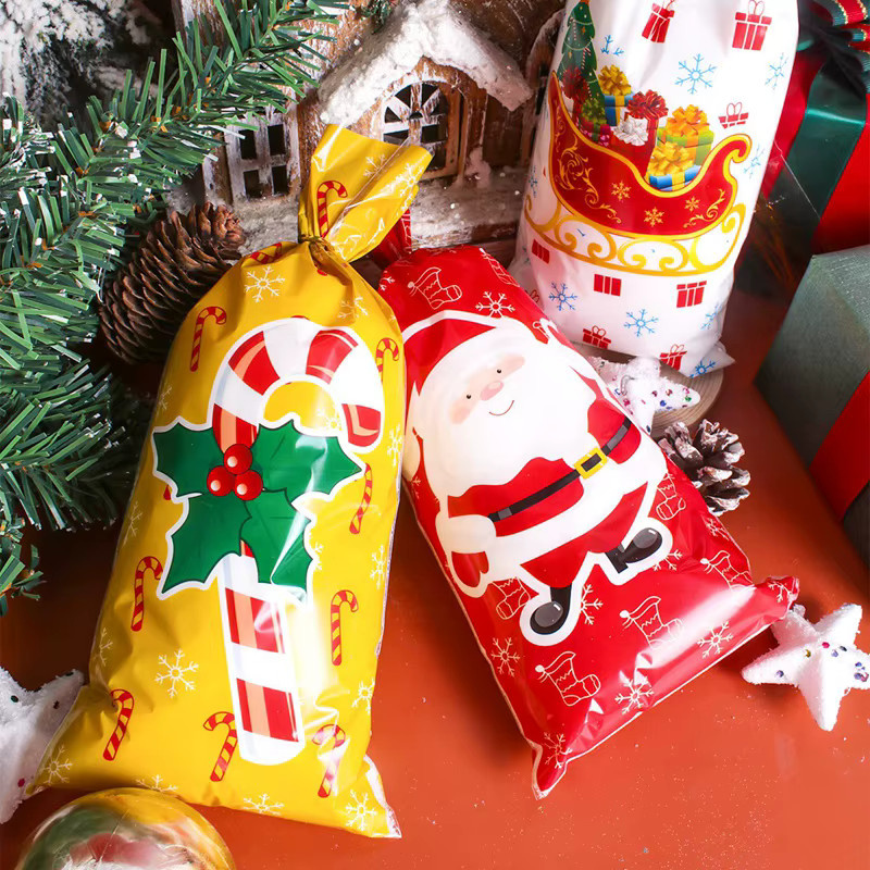 50 Stück Weihnachts-Süßigkeitentüten mit Santa-Motiv in Mehrfarbig für Weihnachts- und Neujahrsfeiern - Bild 3