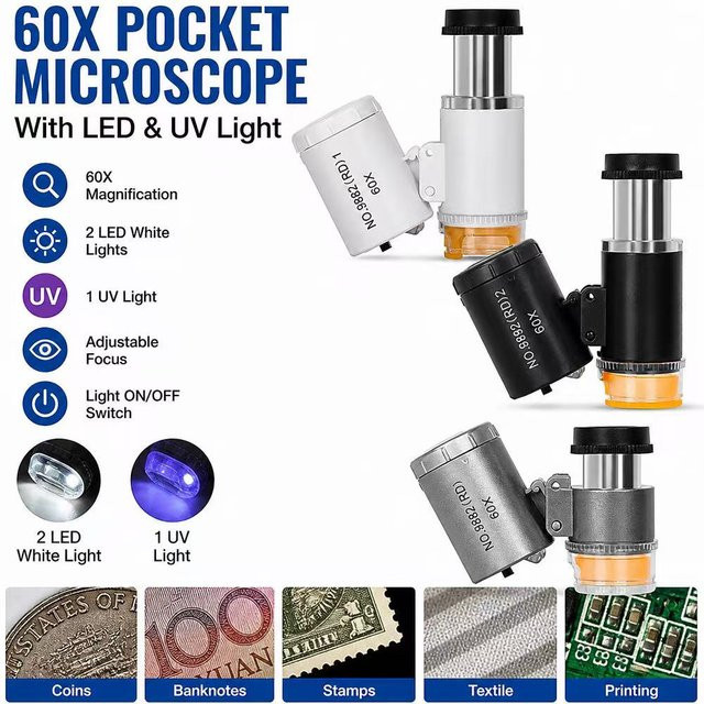 Gaqqee Lupe, 3 LED-Leuchten, Silber - Bild 1