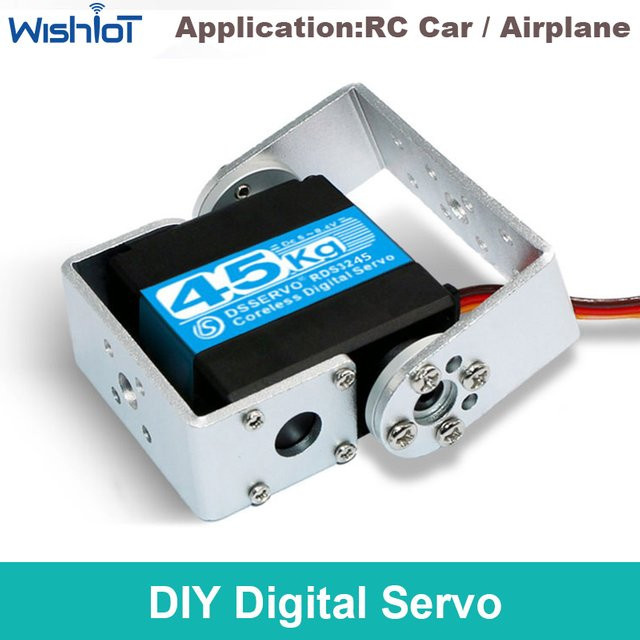 wishiot RDS3245 Digitaler Servo Motor, Metall, Schwarz - Bild 1