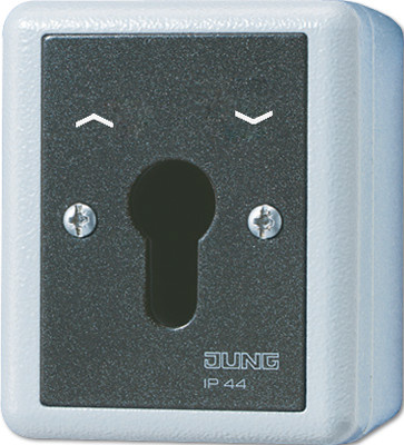 JUNG Elektroschalter Schlüsselschalter Schwarz IP44 250 V Aufputz - Bild 1