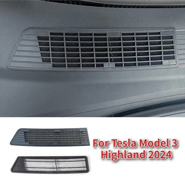 YouGallop Luftansaugschutzabdeckung für Tesla Model 3 Highland 2025 Insektenschutznetz für den vorderen Klimaanlagen-Lufteinlassgrill in Schwarz - Bild 1