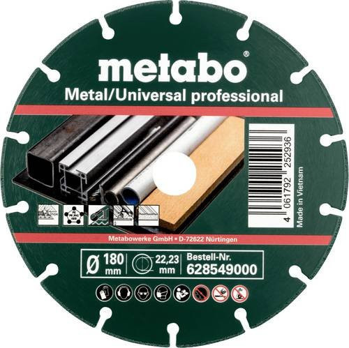 Metabo Diamanttrennscheibe für Metall, 10er Set, Durchmesser: 180 mm, Mehrfarbig - Bild 1
