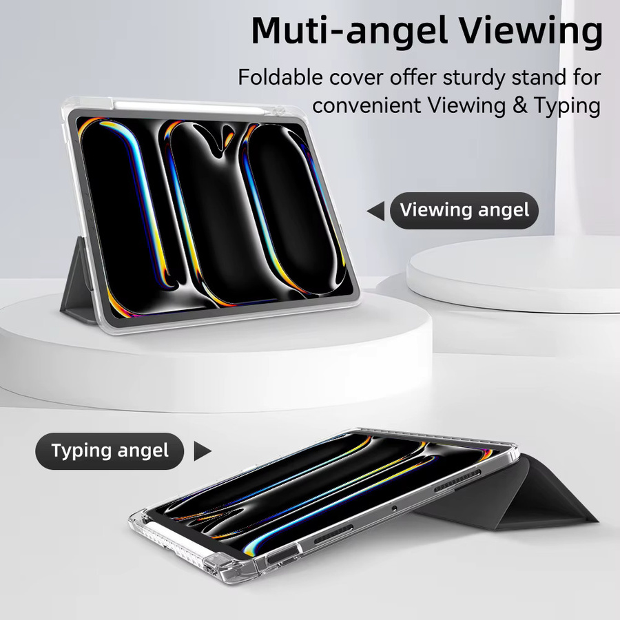 DANYCASE Schutzhülle für iPad Air 6, iPad Air 5, iPad Pro 11 und 12,9, iPad 10. Gen sowie iPad Mini 7 und 6 mit Stifthalter in Lila - Bild 3
