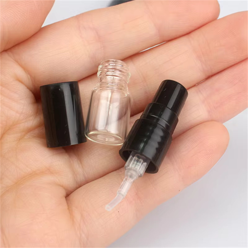 Schwarze Glas-Sprühflaschen, Parfümzerstäuber, 1 ml - Bild 2