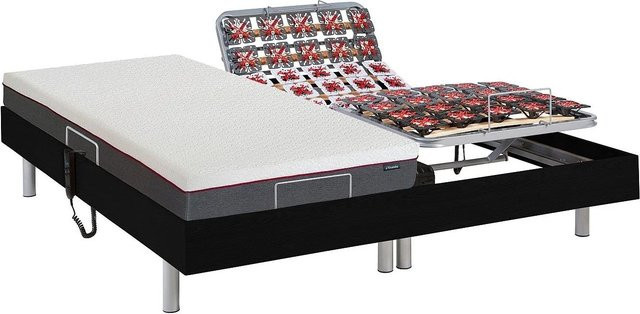 Vente-unique Bett Atride mit elektrischem Lattenrost in Schwarz, B/T/H: 200 x 80 x 71 cm - Bild 1