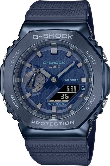 Casio G-Shock Armbanduhr, Quarz, Edelstahl, Blau, 44 mm, Herren - Bild 1