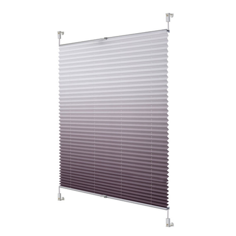 LICHTBLICK Spannplissee Klemmfix Single Pleat, halbtransparent, Farbverlauf Lila/Weiß/Grau, B: 120 cm, H: 130 cm - Bild 2