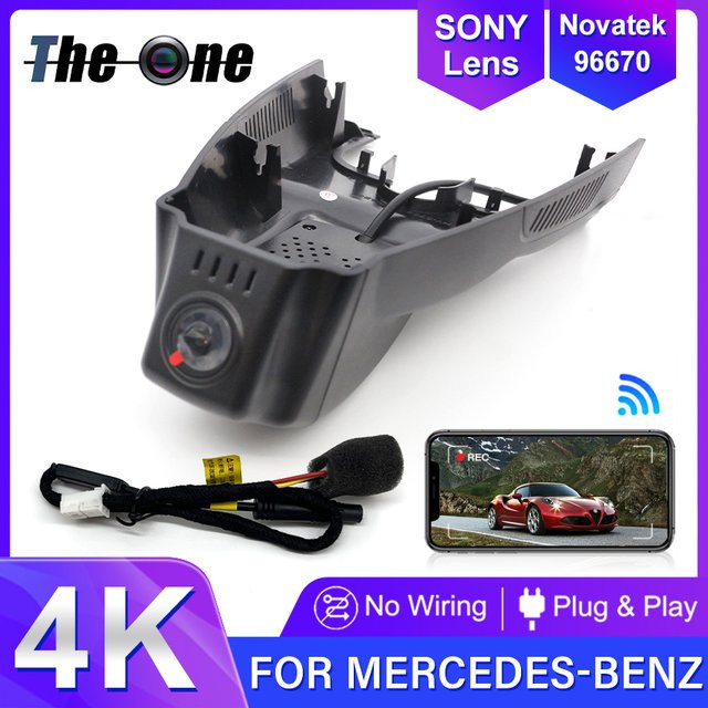 HESHECAM 4K UHD Dashcam mit Nachtsicht in Schwarz für Mercedes Benz CLA C117 W117 GLA X156 A-Klasse W176 - Bild 1