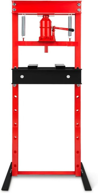 Eberth Hydraulische Werkstattpresse 12T in Rot mit einer maximalen Arbeitshöhe von 750 mm - Bild 1