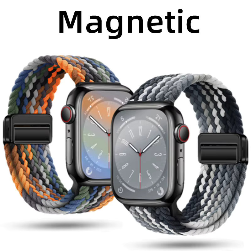 Armband für Apple Watch, geflochten, Magnetband, Bunt, Unisex - Bild 1