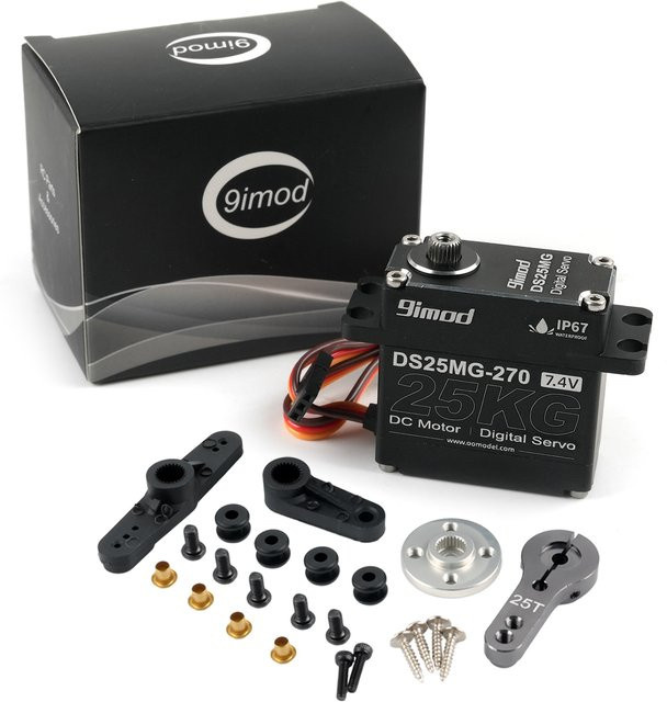 9imod DS25MG-Servo, digitale Motorservos, Metall, Schwarz - Bild 1