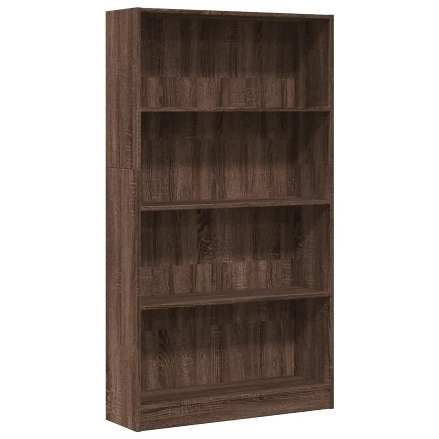 vidaXL Bücherregal in Eiche Braun aus Holzwerkstoff, B/T/H: 80 x 24 x 143 cm - Bild 2