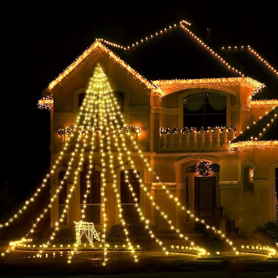 Peach Forest LED Wasserfall Lichterkette mit 180 LEDs als Eiszapfen-Dekoration für Weihnachten und Feiern via USB-Stecker - Bild 3