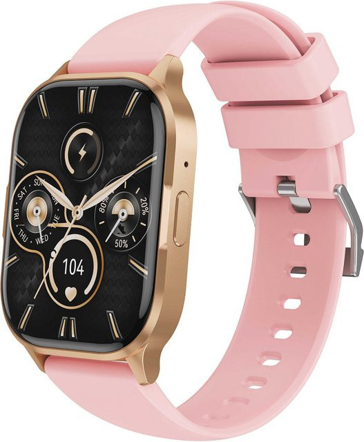 XO Design Smartwatch, Roségold, Silikon, Unisex - Bild 1