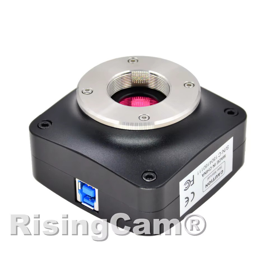 RisingCam Digitale USB-Mikroskopkamera mit 9,0 MP und 1-Zoll-Sensor, USB 3.0 und C-Mount, Schwarz - Bild 3