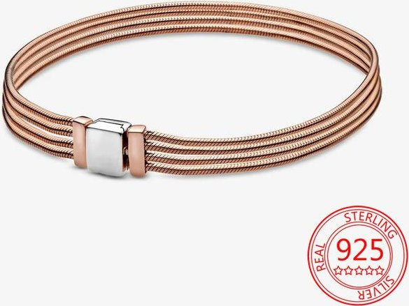 Wucifang Jewelry Armband 925 Sterling Silber, Unendlich Geknotetes Herz, Damen, 19cm - Bild 1