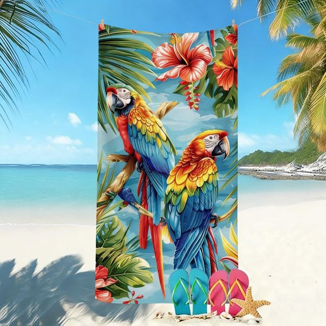 JMG Household Supplies Tropisches Paradies Strandtuch, Mehrfarbig, B: 60 cm, H: 40 cm - Bild 1