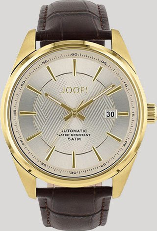 Joop! Armbanduhr Edelstahl, Gold, Leder, Analoguhr, Herren - Bild 1