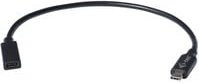 i-tec USB-C Verlängerungskabel mit USB-C Buchse und USB-C Stecker, Schwarz, 0,30 m - Bild 1