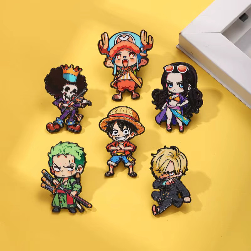 ONE PIECE Rucksack-Pin, Luffy Zoro Chopper, Bunt / Mehrfarbig, Metall - Bild 2