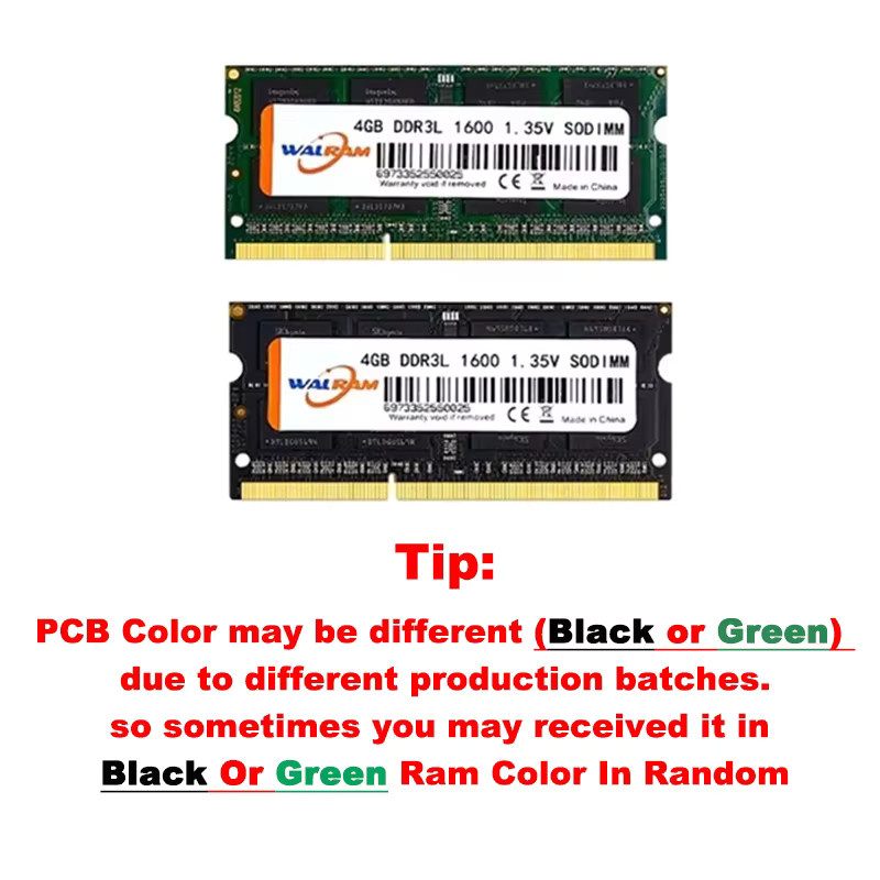 Walram DDR3 DDR3L SODIMM Laptop-RAM Hochleistungs-Notebook Speicher in Schwarz - Bild 3