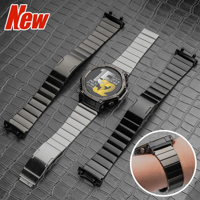 Huami Uhrenarmband Edelstahl, Silber, Unisex - Bild 1
