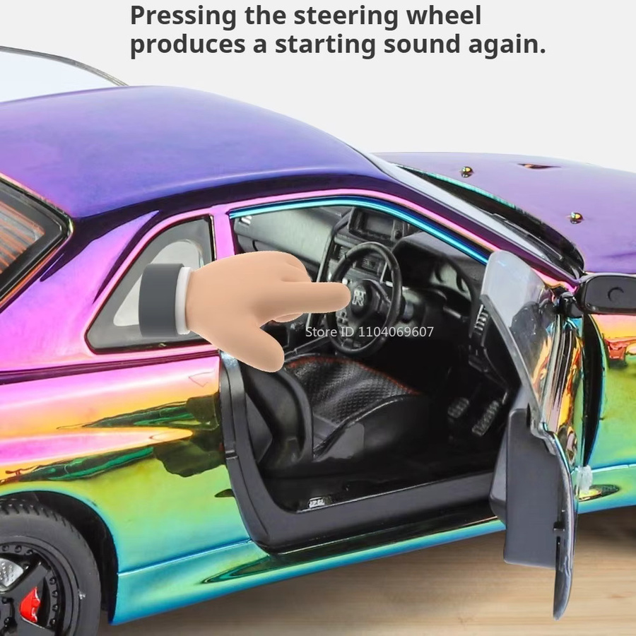 caipo GTR SKYLINE GTR-R34 Spielzeugauto, Modell, 1:24, Metall, Rad zurückziehen - Bild 3