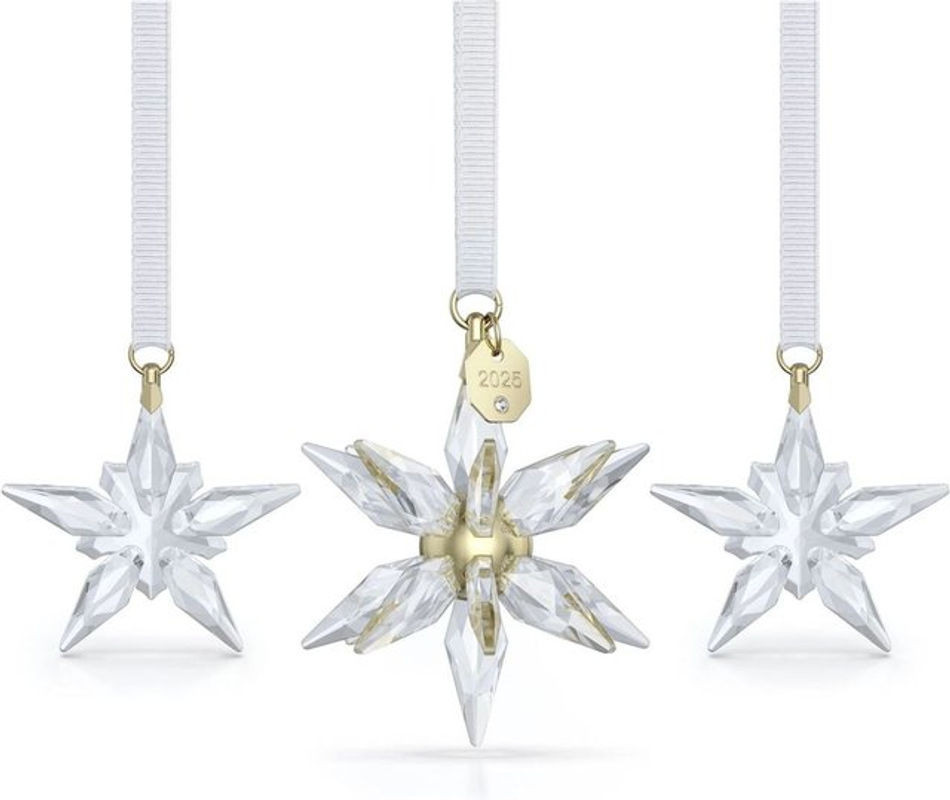 SWAROVSKI Hängeornament Stern aus Glas in Silber und Transparent für Weihnachten - Bild 1