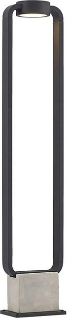 Lucande Belna 9619257 LED Außenleuchte Modern aus Beton und Aluminium in Schwarz, Rund, Pollerleuchte IP65, Höhe: 230 cm - Bild 1