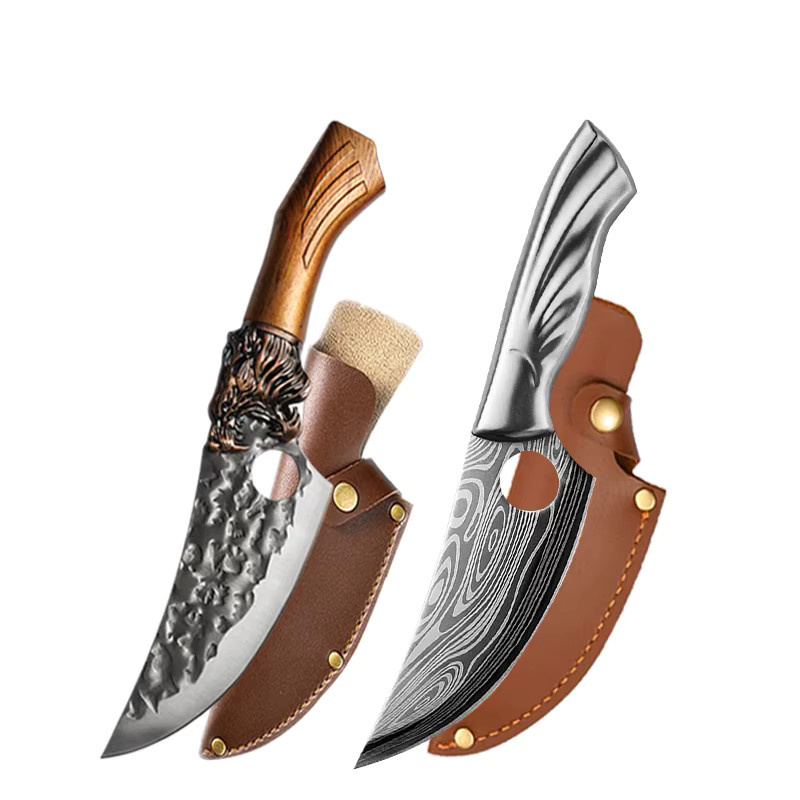 WXCOO Handgeschmiedetes Allzweckmesser mit Holzscheide zum Schneiden von Fleisch, Fisch und Obst - Bild 2