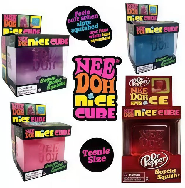 Dr Pepper NeeDoh Nice Cube Squishy, Knetwürfel, Stressabbau Spielzeug - Bild 1