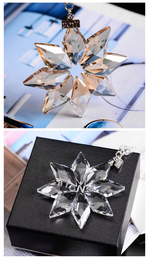 Kristall Sun Catcher Anhänger aus Glas in Klee-Design als dekoratives Regenbogen-Amulett für Auto oder Hochzeit in Transparent - Bild 2