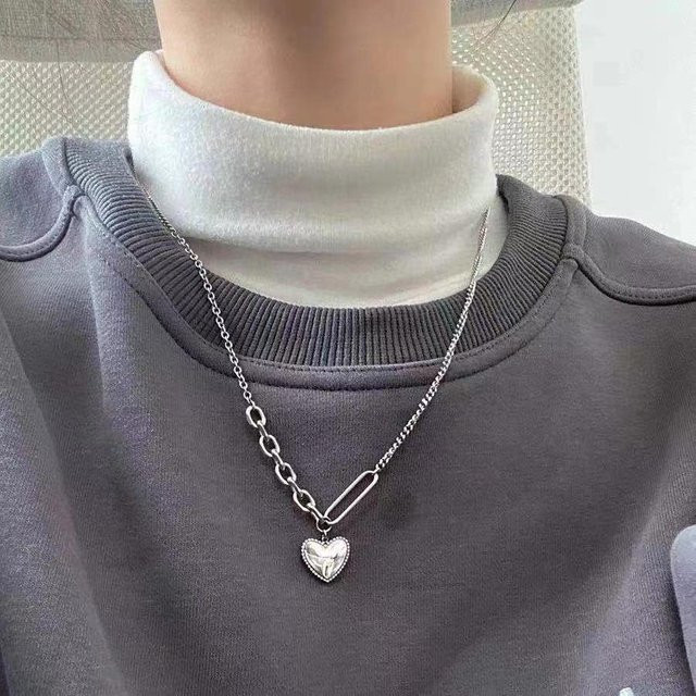 Herz-Halskette, silber, Unisex - Bild 1