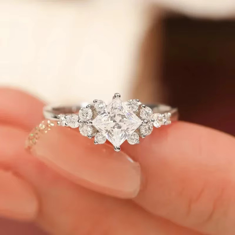 NKHOG Ringe 925 Silber, Moissanit, Damen - Bild 4