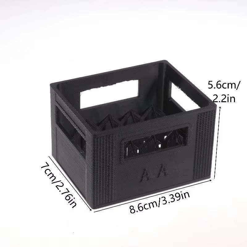 Batterie-Aufbewahrungskoffer im Bierkisten-Stil für AA und AAA Batterien, stapelbare Batteriebox aus 3D-Druck - Bild 2